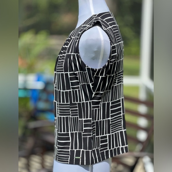 Calvin Kline Sleeveless Top Small S Black White - Picture 2 of 10